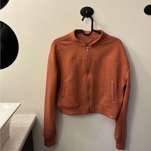 Gilly Hicks Quilted Rust Bomber Jacket